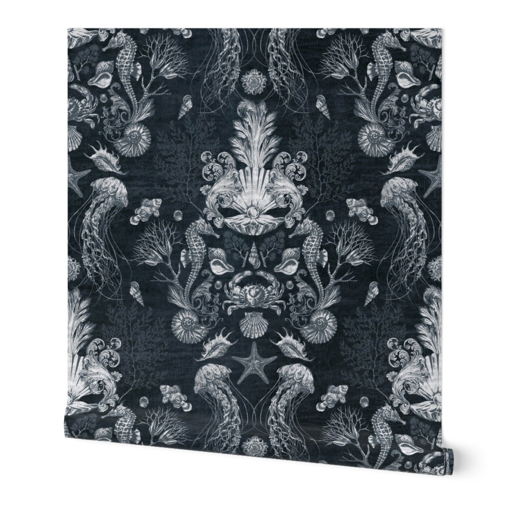 Oceania Damask, Black.