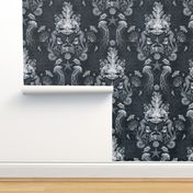 Oceania Damask, Black.