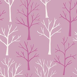 Trees in Winter - pink