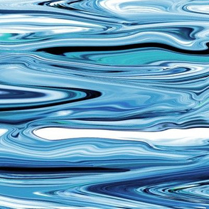 LQLK - Large - Liquid Lake Blue Marble - Crosswise