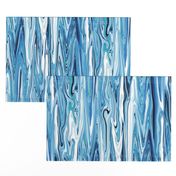 LQLK - Large -  Liquid Lake Blue Marble, lengthwise