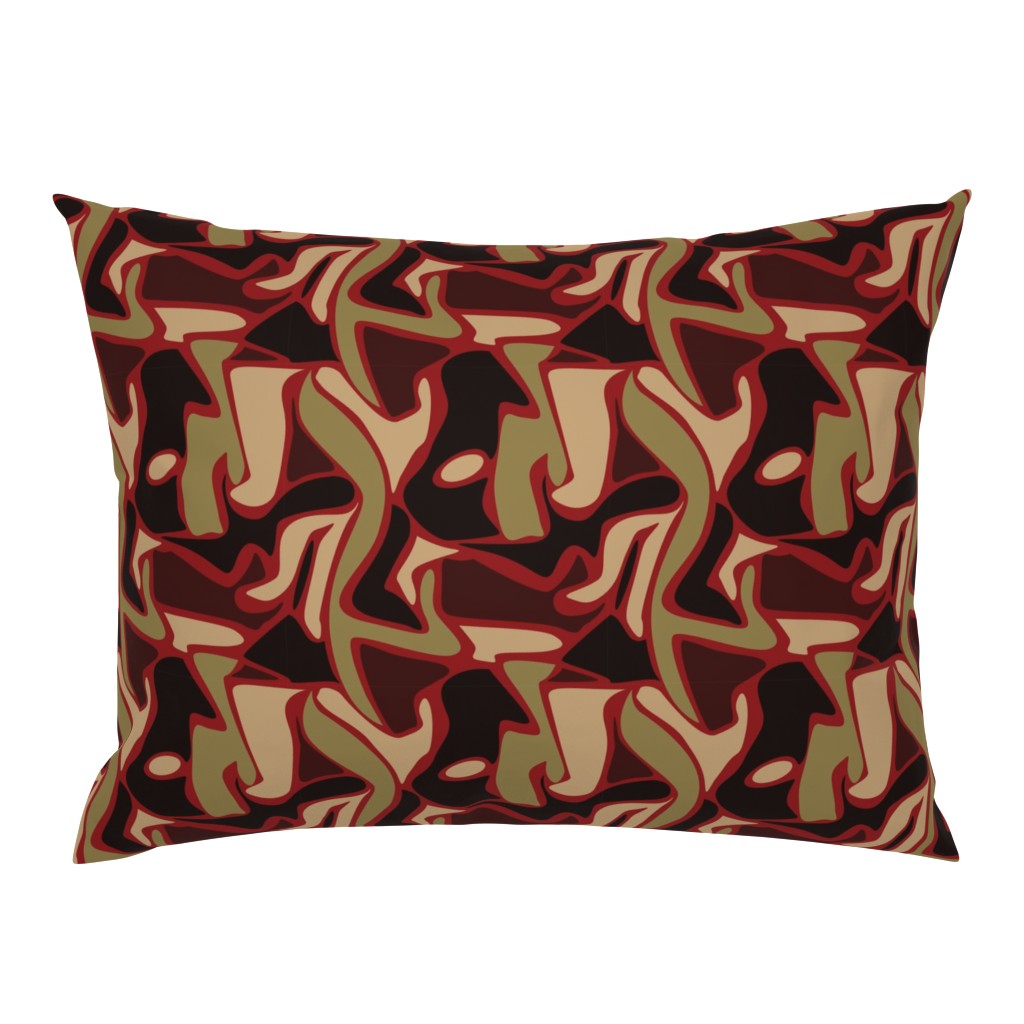 Olive & Red Camo - Large