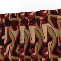 Olive & Red Camo - Large