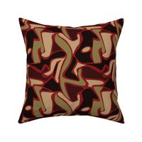 Olive & Red Camo - Large