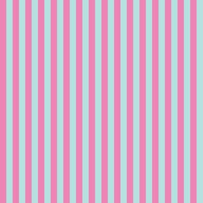 Stripes Vertical Pastel Pink and Blue - Classic Quarter Inch Line 