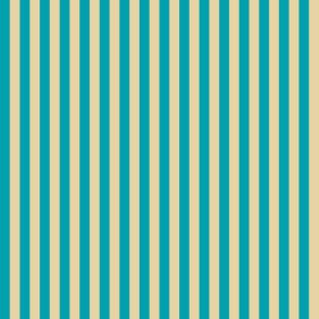 Stripes Vertical Tan and Teal