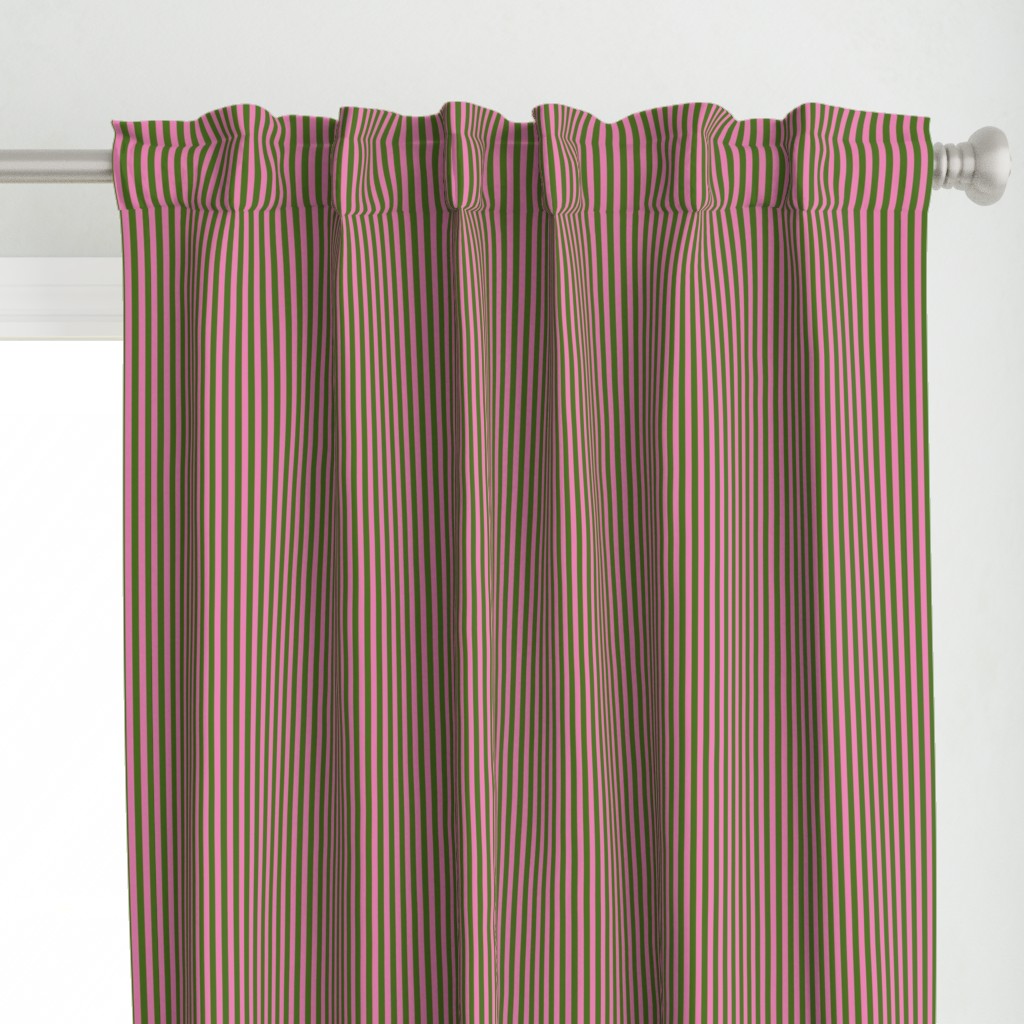 Stripes Vertical Army Green and Pink