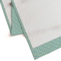 Ditsy Flowers Floral Blue Tiny Small