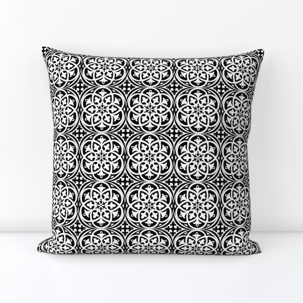 Moroccan Lattice Black and White