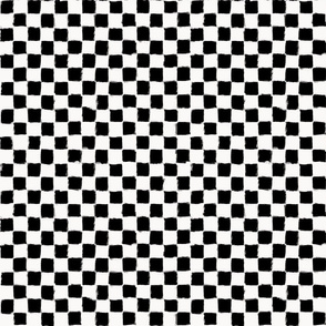 Checker Strokes Black on White