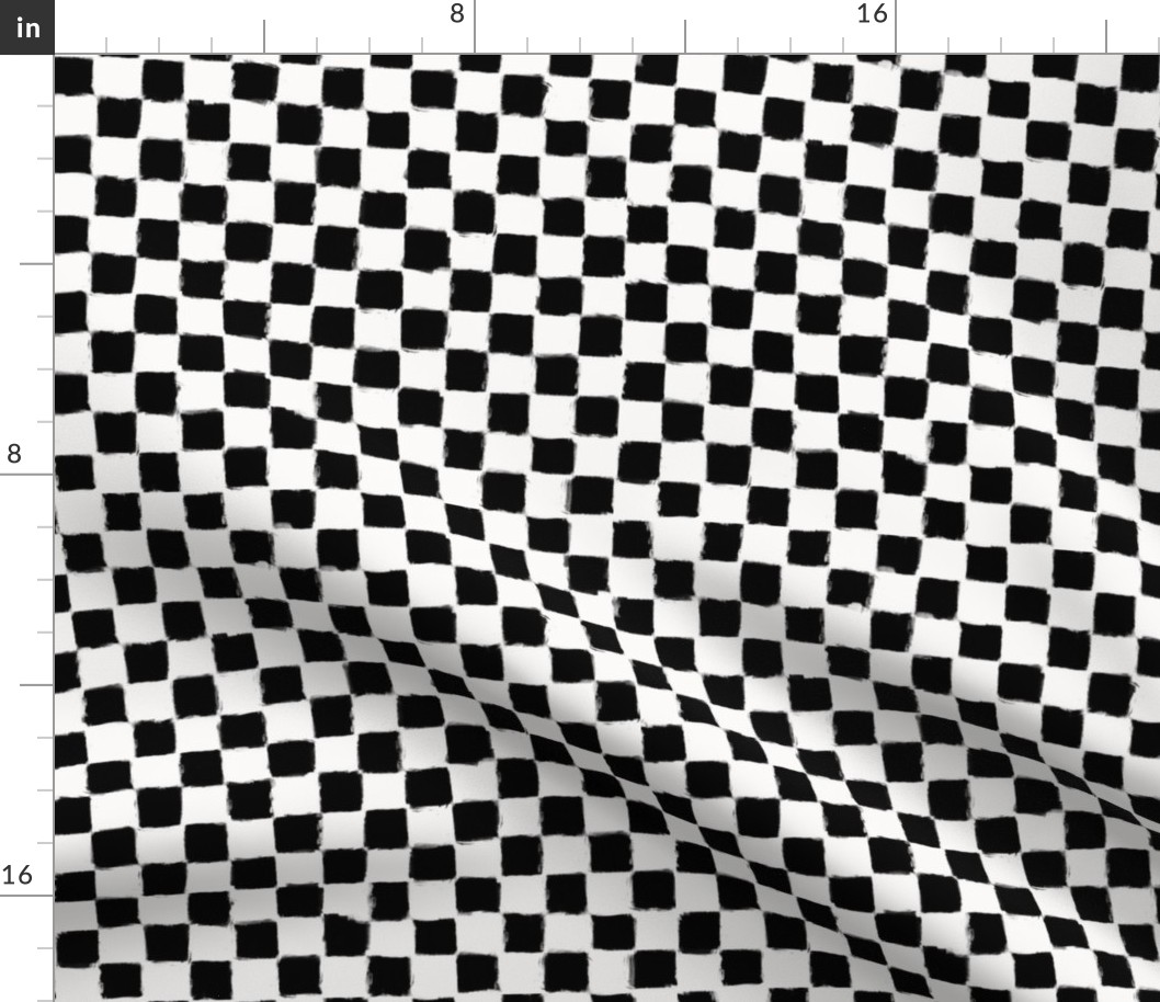 Checker Strokes Black on White