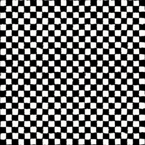 Checker Strokes White on Black