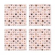 adopt don't shop dogs and cats  fabric pink