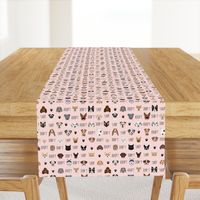 adopt don't shop dogs and cats  fabric pink