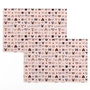 adopt don't shop dogs and cats  fabric pink