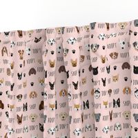 adopt don't shop dogs and cats  fabric pink