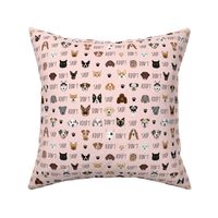 adopt don't shop dogs and cats  fabric pink