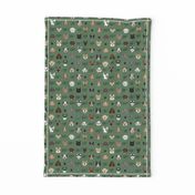 adopt don't shop dog fabric green