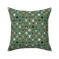 adopt don't shop dog fabric green