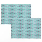 rescue dog hearts fabric blue