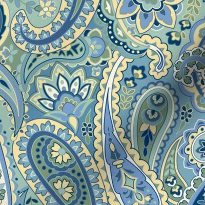 Ocean Blue Paisley