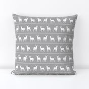 Deer and Buck Woodland Gray