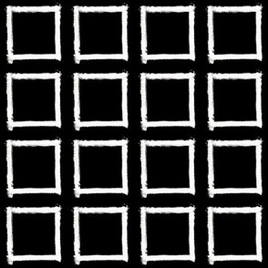 Square Strokes White on Black