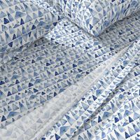 Misty Mountains - blue mountain shapes fabric and wallpaper print
