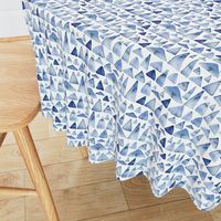 Misty Mountains - blue mountain shapes fabric and wallpaper print