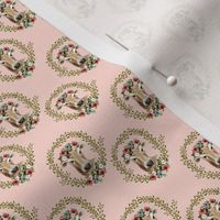 1.5" Floral Cow - Peachy Pink