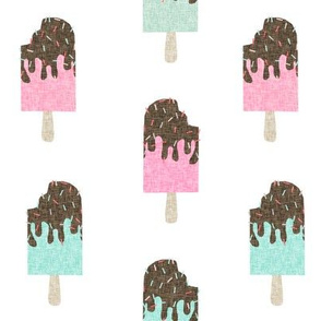 popsicle chocolate summer food mint pink