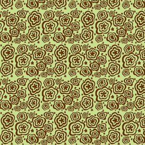 Torque Flowers Lime and Brown