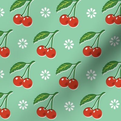 Cherry Bomb* (Jadeite)  || minimalist cherries