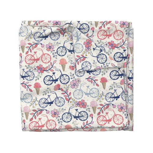 Biking for Ice Cream- Dot- Blue, Pink, Blush