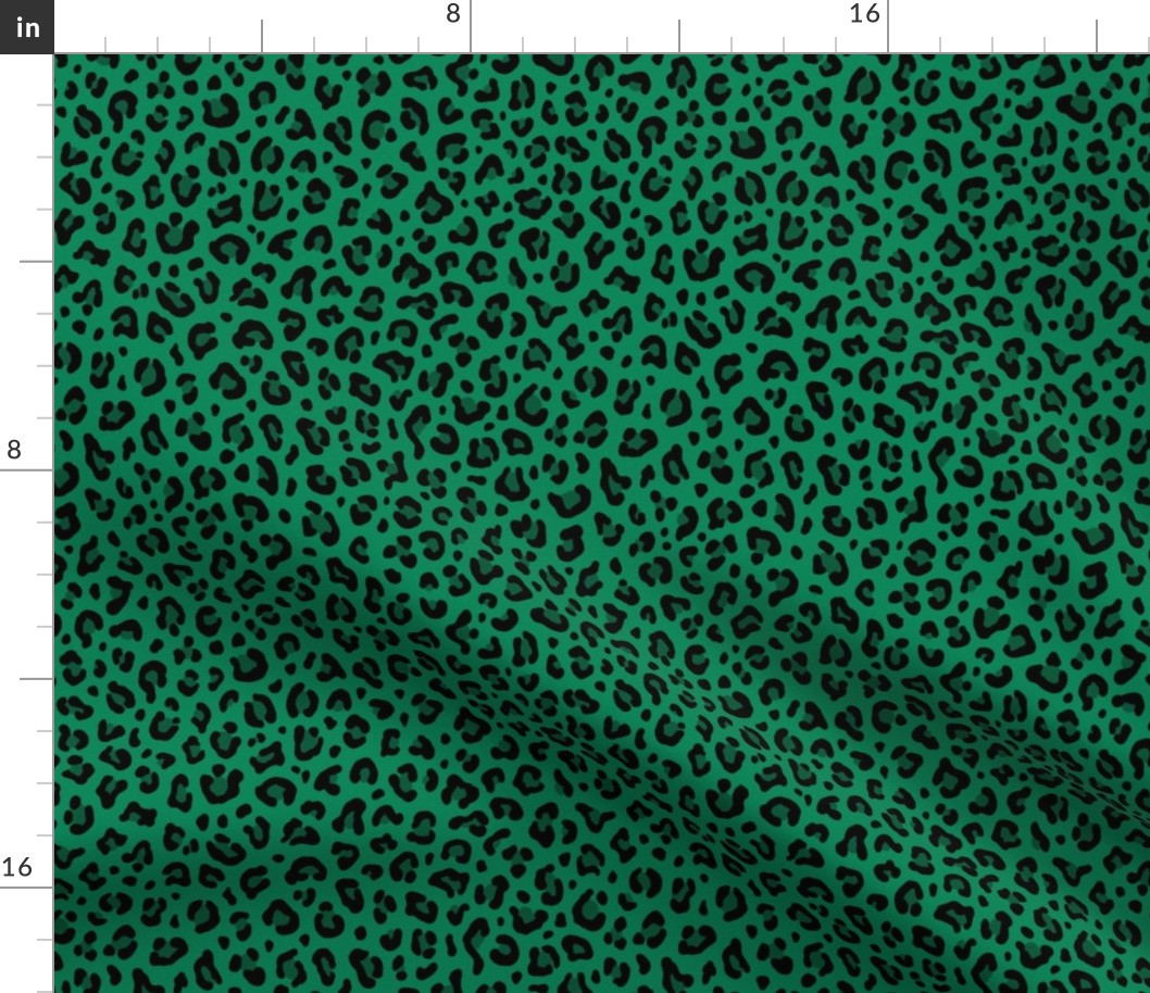★ LEOPARD PRINT in GREEN ★ Small Scale / Collection : Leopard spots – Punk Rock Animal Print