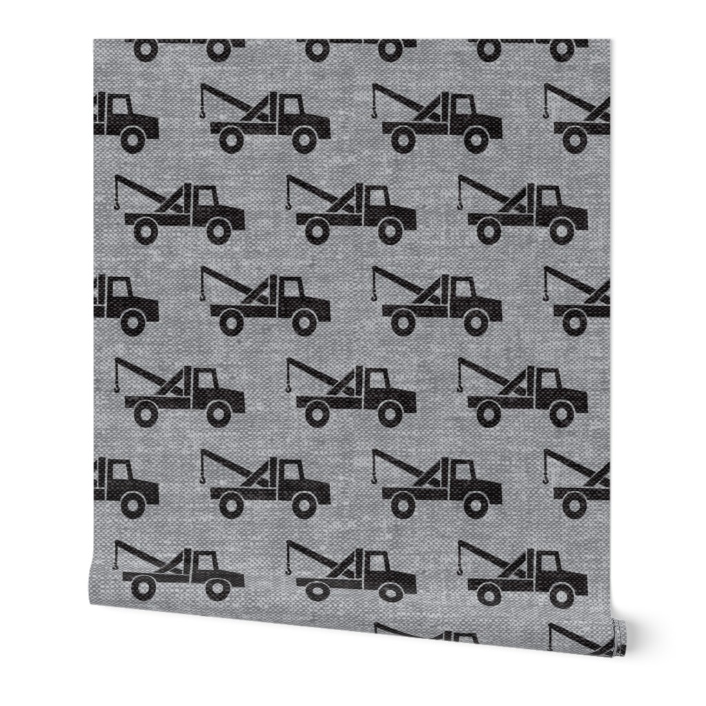 tow trucks - black on grey W