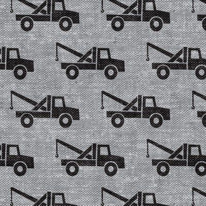 tow trucks - black on grey W