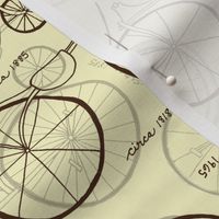 Vintage Bicycles Sepia Sketches