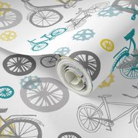 Pastel Bicycles and Wheels 