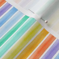 watercolor stripes - rainbow - v2