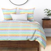 watercolor stripes - rainbow 