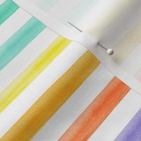 watercolor stripes - rainbow 