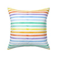 watercolor stripes - rainbow 