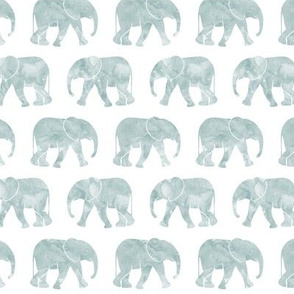 baby elephants - dusty blue