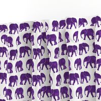 baby elephants - dark purple