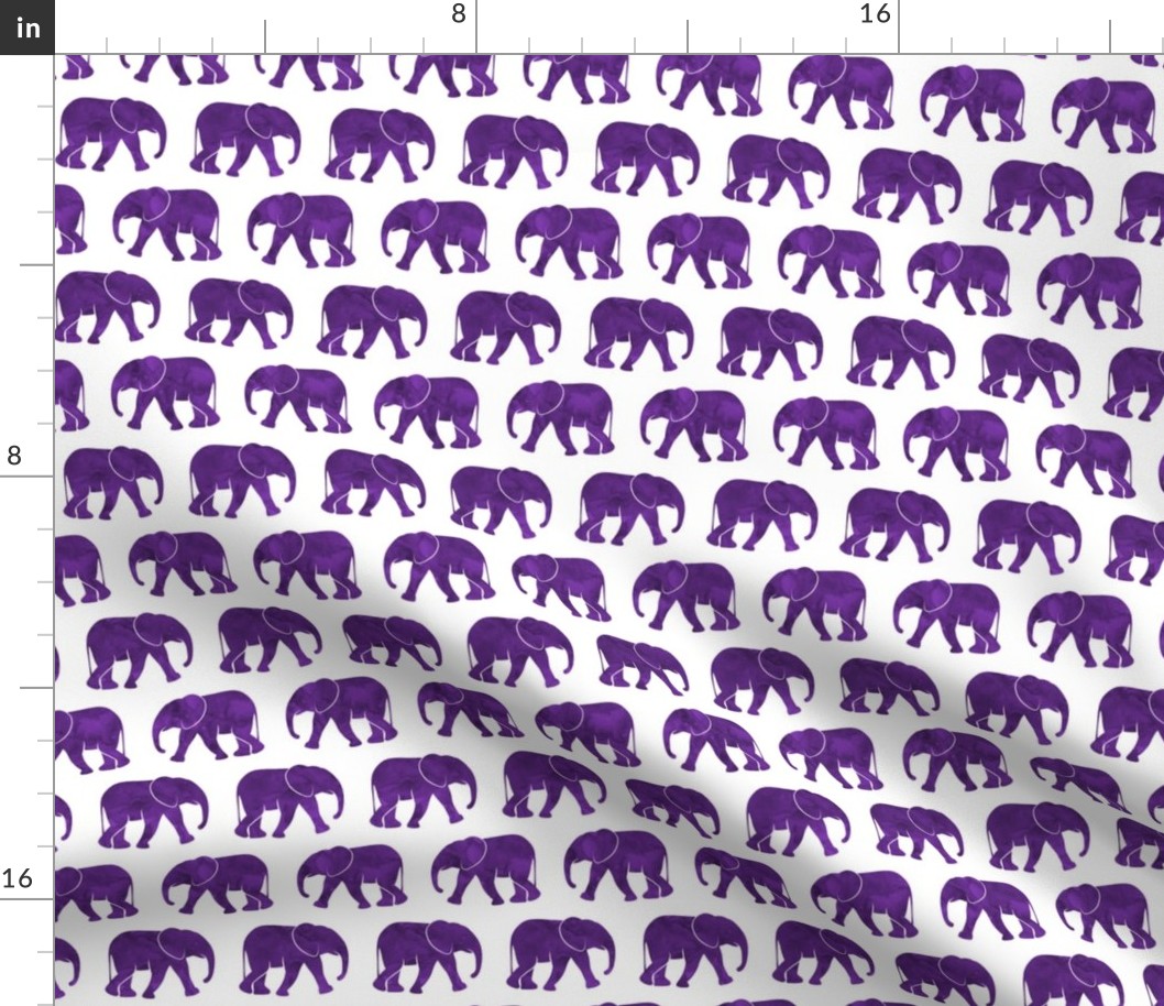 baby elephants - dark purple