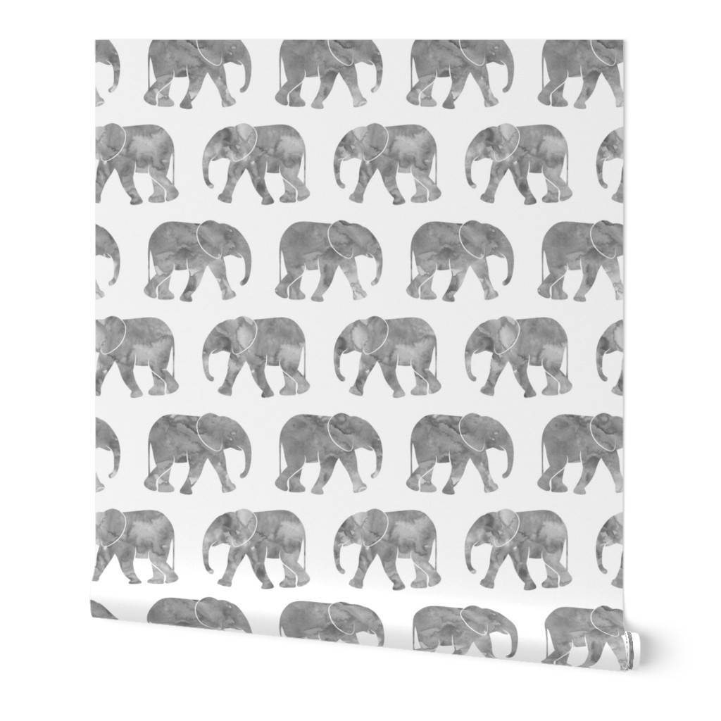 baby elephants - grey