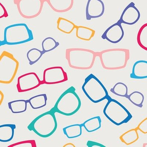 Colorful Glasses on White