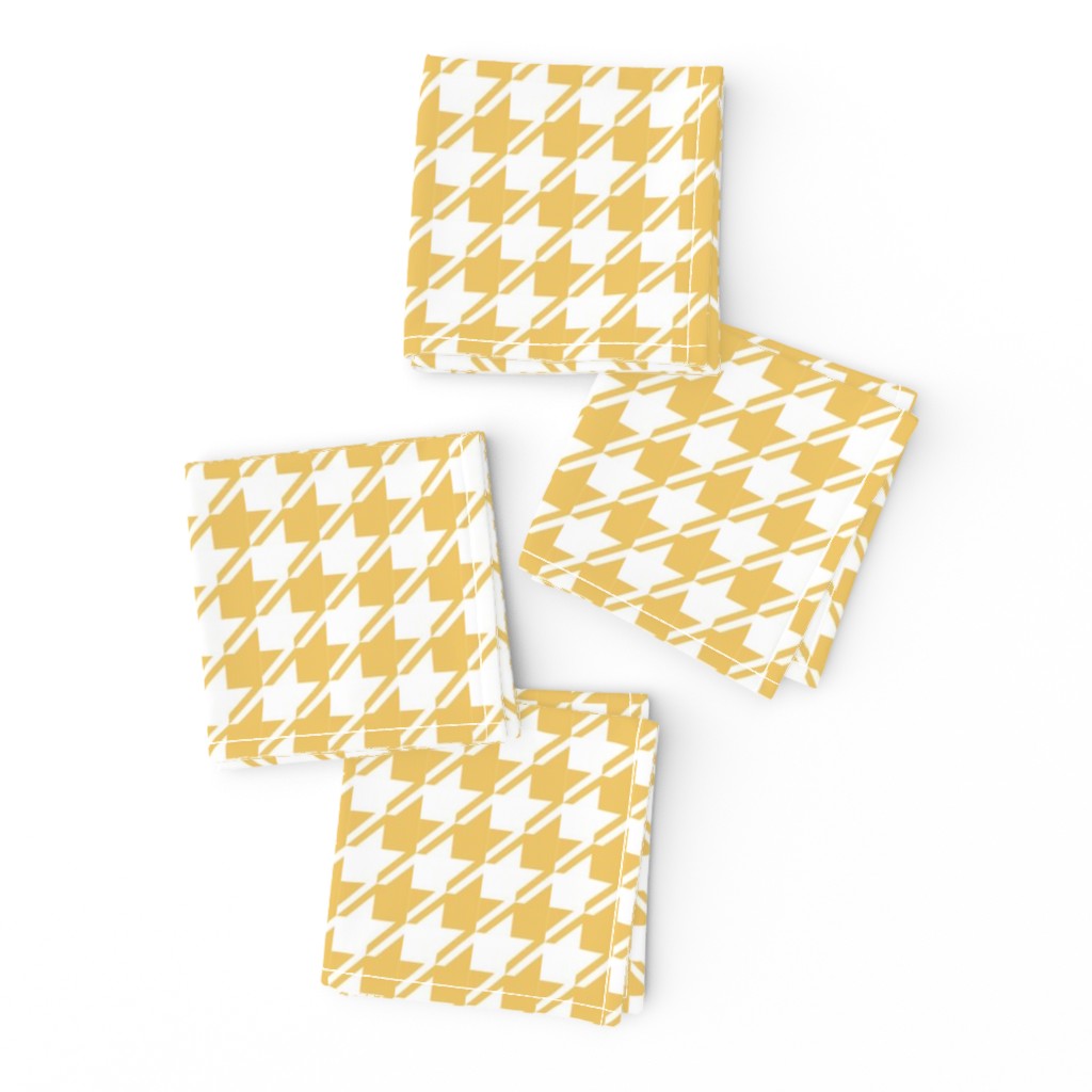 Yellow and white houndstooth | medium