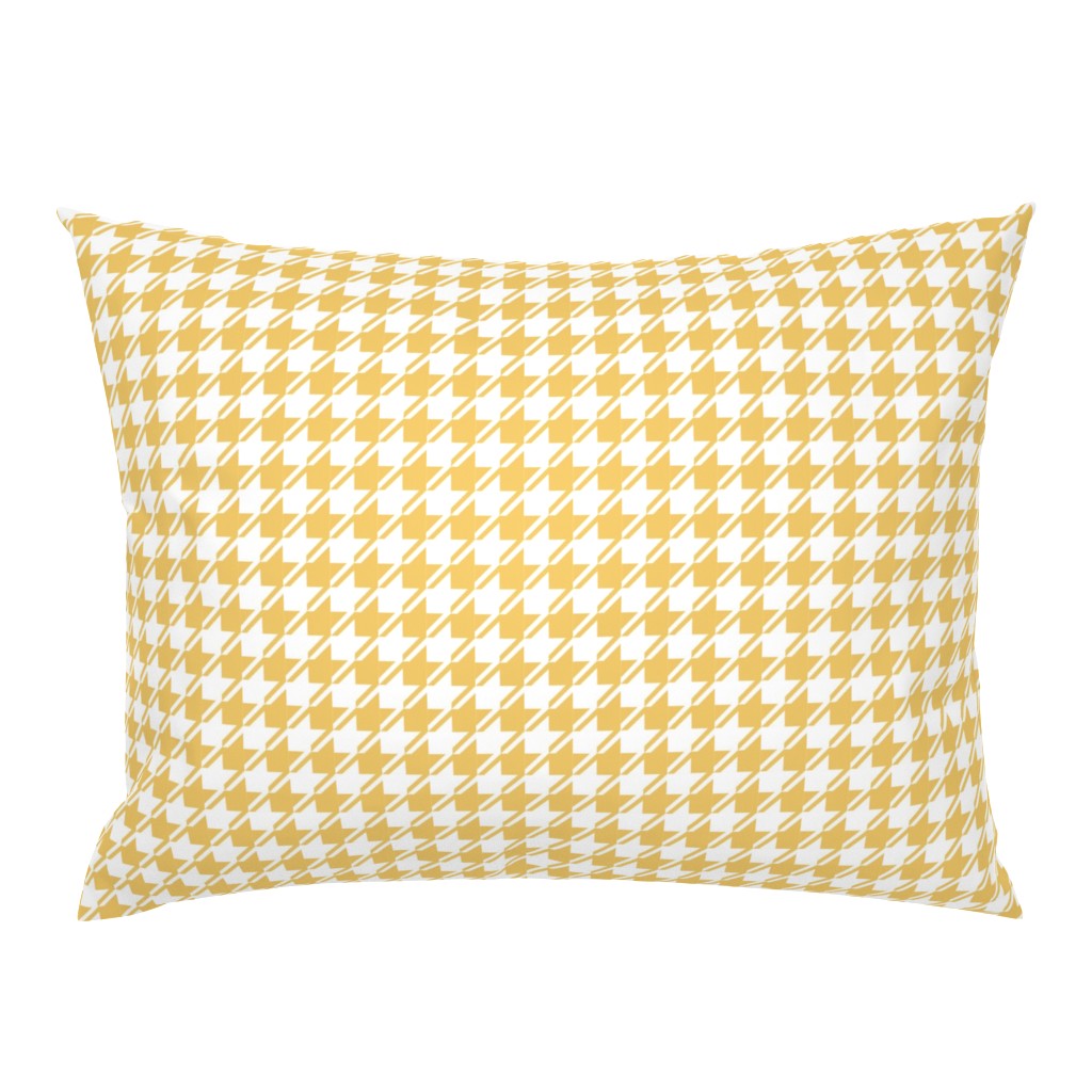 Yellow and white houndstooth | medium